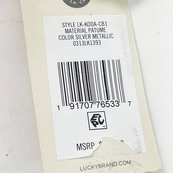 Lucky Brand Koda Crossbody Silver Metallic Topanga Leather Flashy Shiny Party - Picture 15 of 15